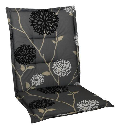 SESSELAUFLAGE Blume  - Beige/Schwarz, Design, Textil (48/4/109cm)