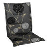 SESSELAUFLAGE Blume  - Beige/Schwarz, Design, Textil (48/4/109cm)