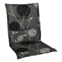 SESSELAUFLAGE Blume  - Beige/Schwarz, Design, Textil (48/4/109cm)