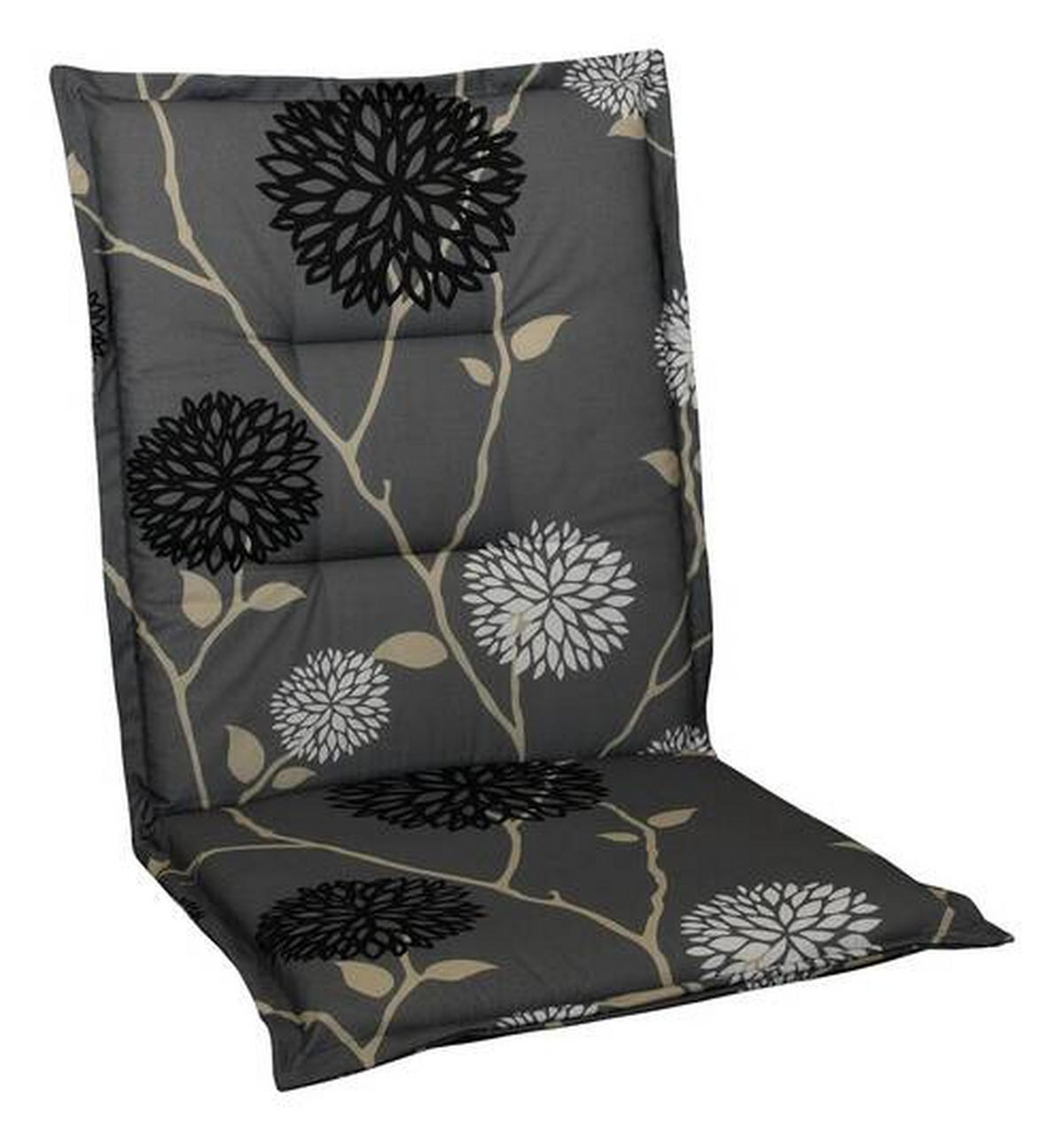 SESSELAUFLAGE Blume  - Beige/Schwarz, Design, Textil (48/4/109cm)
