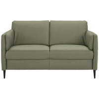 2,5-SITZER in Echtleder Olivgrün  - Schwarz/Olivgrün, Design, Leder/Metall (164/84/99cm) - Dieter Knoll