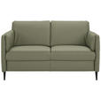 2,5-SITZER Latina in Echtleder Olivgrün   - Schwarz/Olivgrün, Design, Leder/Metall (164/84/99cm) - Dieter Knoll