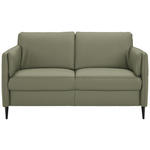 2,5-SITZER Latina in Echtleder Olivgrün   - Schwarz/Olivgrün, Design, Leder/Metall (164/84/99cm) - Dieter Knoll