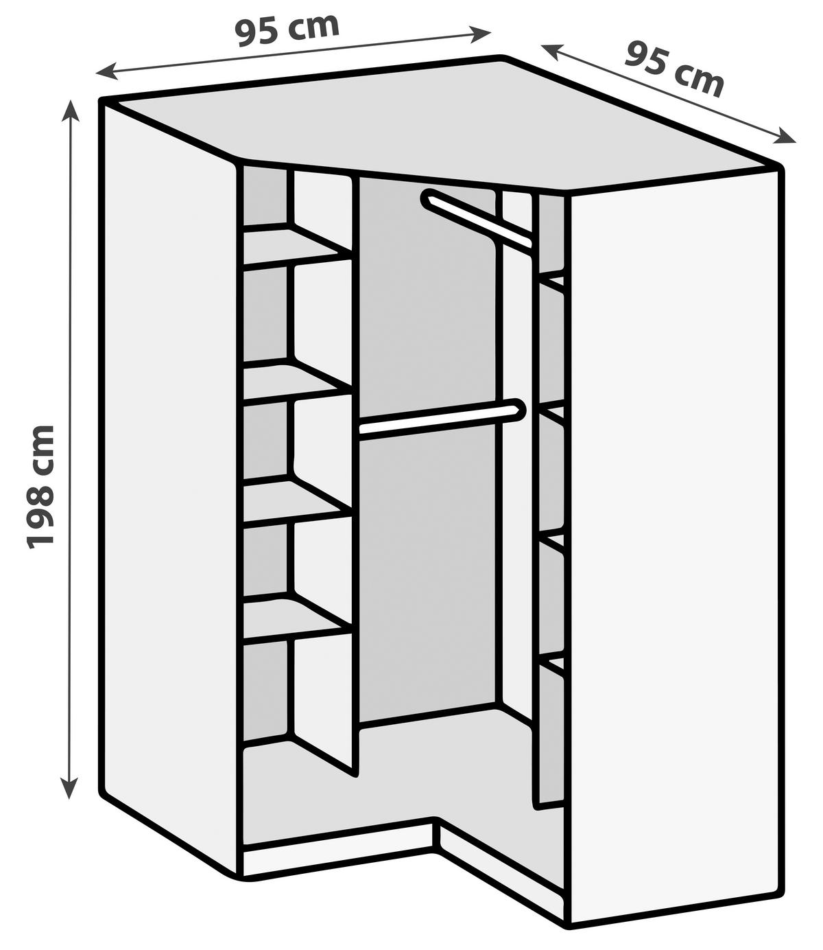 SAROKSZEKRÉNY ezüst, fehér, magasfényű fehér  - ezüst/króm, Basics, faalapú anyag (95/198/95cm) - MID.YOU