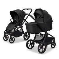KOMBIKINDERWAGEN  Resea Fold  onyx  - Schwarz, Basics, Textil/Metall (116/57/94cm) - Moon