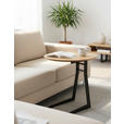 BEISTELLTISCH 45/50/50 cm Eiche furniert Schwarz, Eichefarben oval  - Eichefarben/Schwarz, Design, Holz/Holzwerkstoff (45/50/50cm) - Xora
