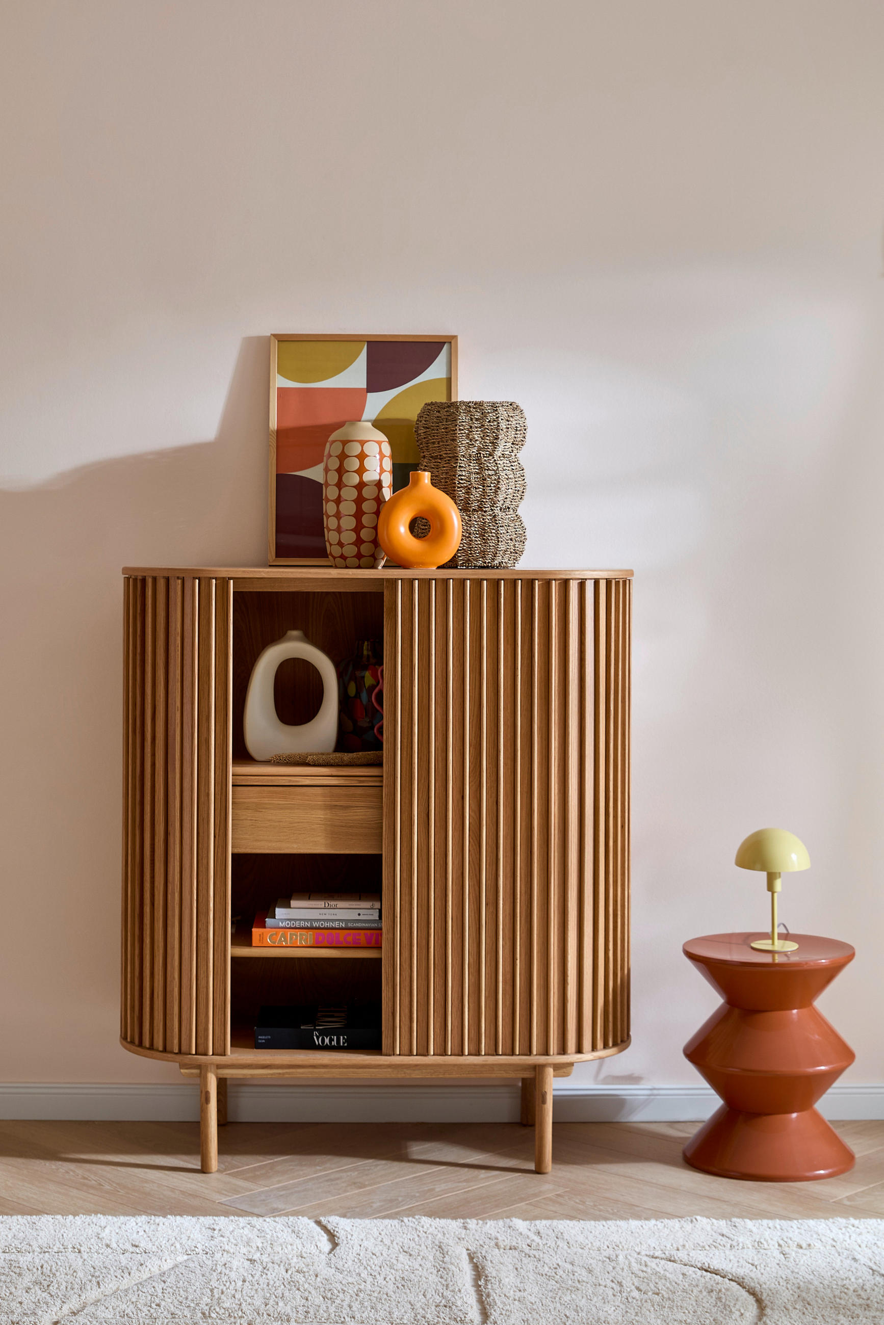 VASE 20 cm  - Orange, Basics, Keramik (17/6,5/20cm) - Boltze Home