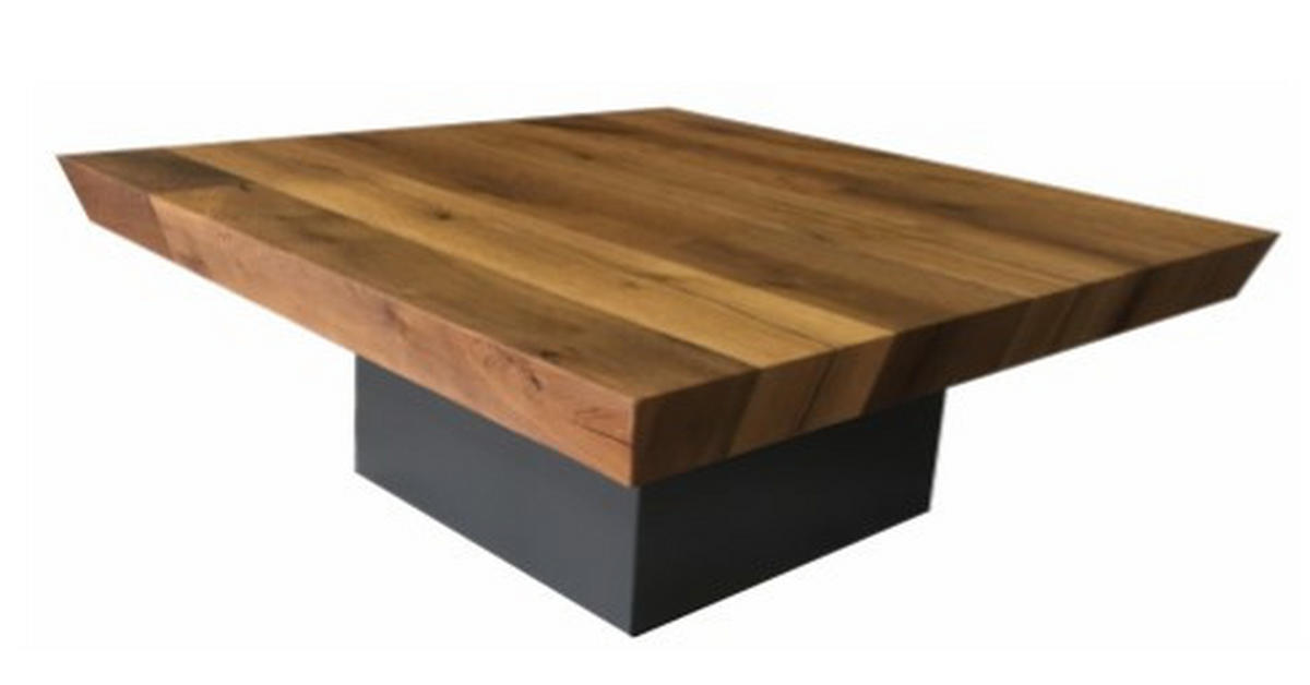 COUCHTISCH in Holz 120/120/39 cm  - Honigeiche/Anthrazit, Natur, Holz/Holzwerkstoff (120/120/39cm) - Fubo