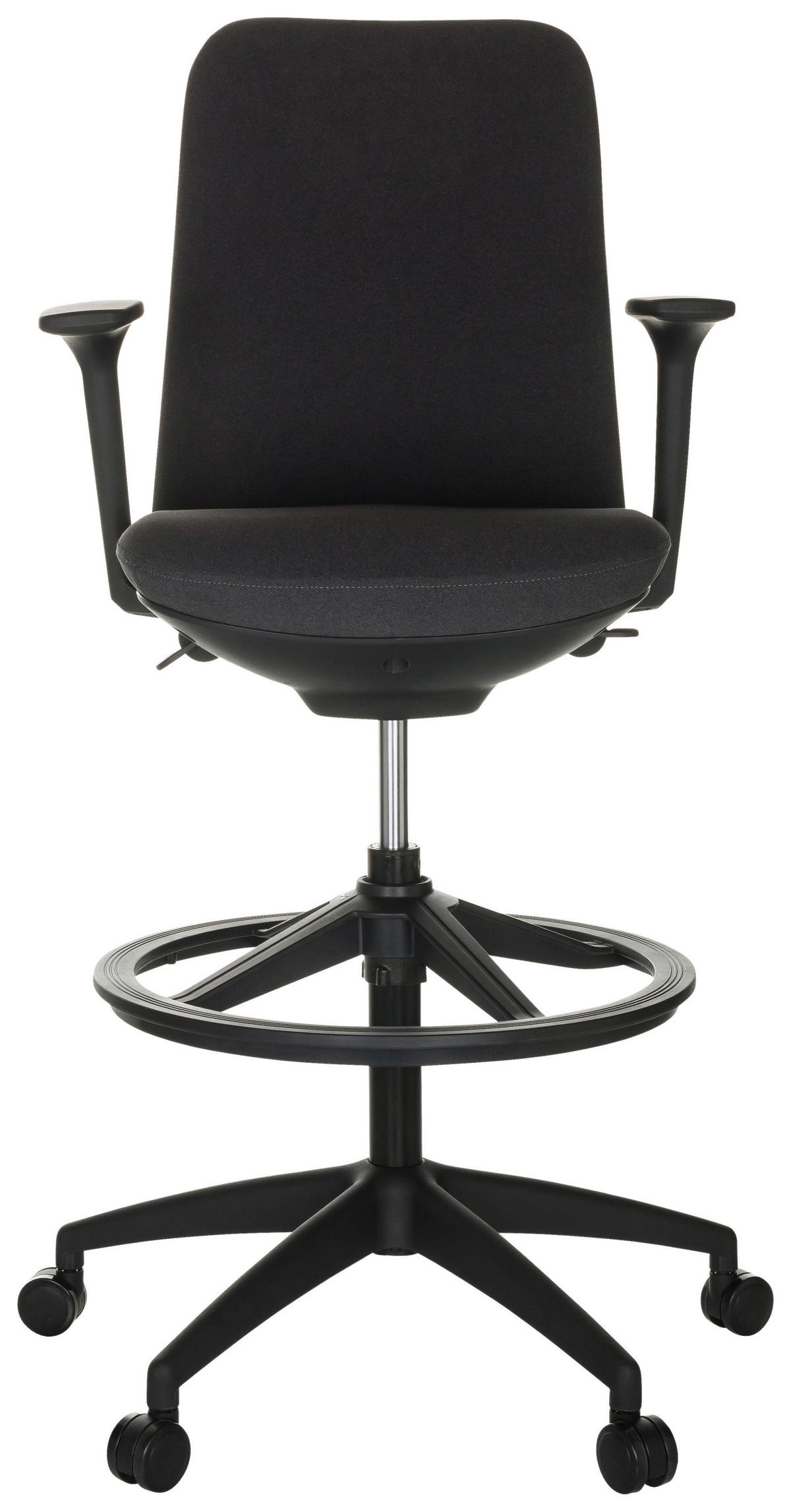 OTOČNÁ ŽIDLE, černá - černá, Basics, textil/plast (73/115-140/73cm) - MID.YOU