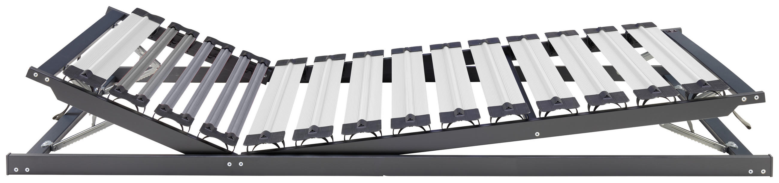 LATTENROST 80/200 cm Kopfteil, Fußteil verstellbar,  - Schieferfarben/Anthrazit, Basics, Holz/Kunststoff (80/200cm) - Dieter Knoll
