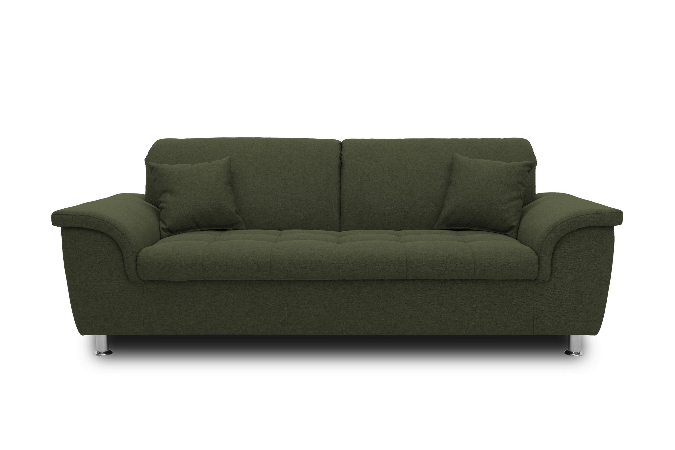 2-SITZER-SOFA Webstoff Grün  - Chromfarben/Grün, KONVENTIONELL, Textil/Metall (210/81/97cm) - MID.YOU