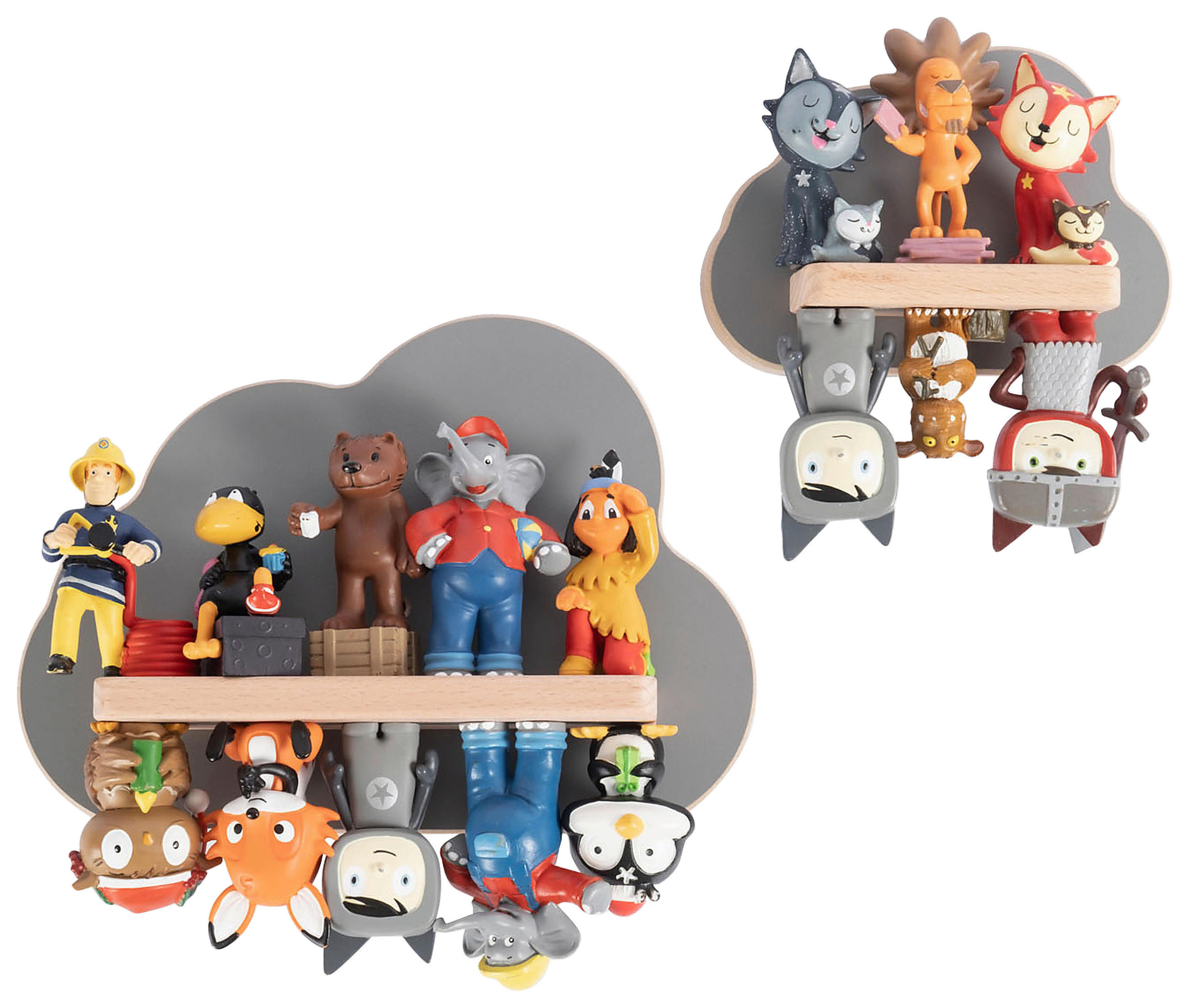 KINDERREGAL Grau - Grau, MODERN, Holzwerkstoff (22/16/5cm) - MID.YOU
