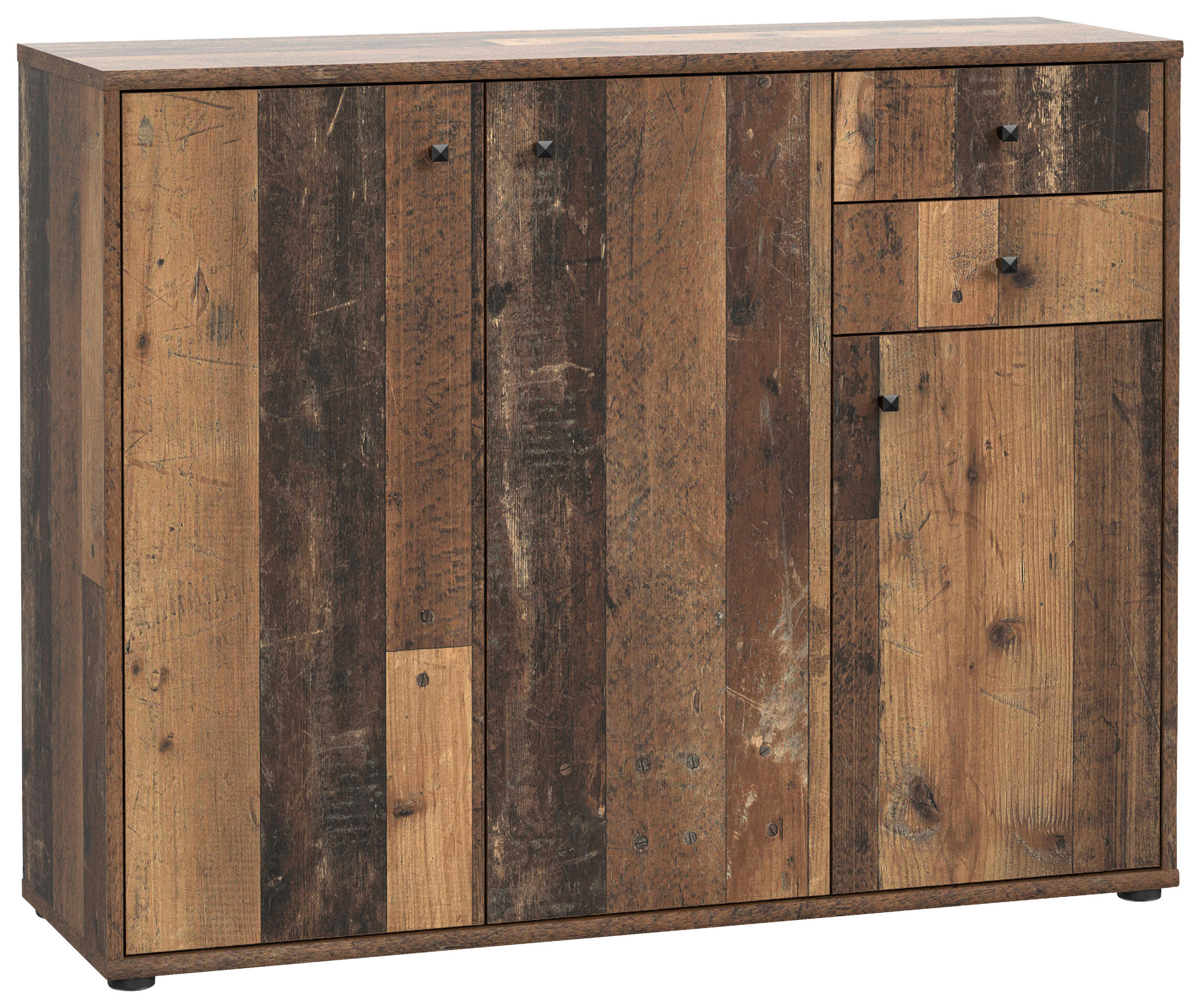 KOMMODE , 108,8/85,5/34,8 cm, 2 Schublade(n)  - Dunkelbraun/Graubraun, Design, Holzwerkstoff (108,8/85,5/34,8cm)