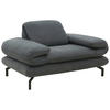 SESSEL Webstoff Dunkelgrau    - Dunkelgrau/Schwarz, Design, Textil/Metall (139 (197)/83 (110)/98cm) - LOOKS by W.Joop