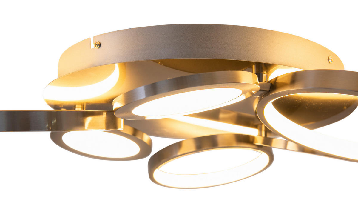LED-DECKENLEUCHTE 56 cm  - Silberfarben, Design, Kunststoff/Metall (56cm) - Näve