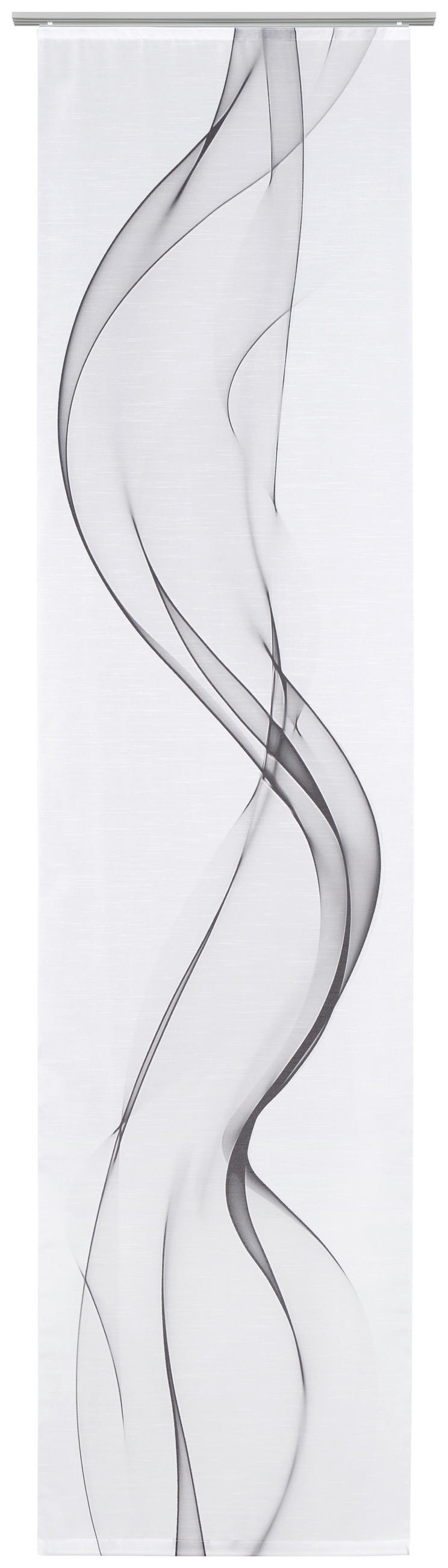 FLÄCHENVORHANG   halbtransparent   60/245 cm  - Weiß/Grau, Design, Textil (60/245cm) - Novel
