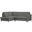 ECKSOFA in Chenille Dunkelgrau  - Dunkelgrau/Schwarz, MODERN, Holz/Textil (184/241cm) - Carryhome