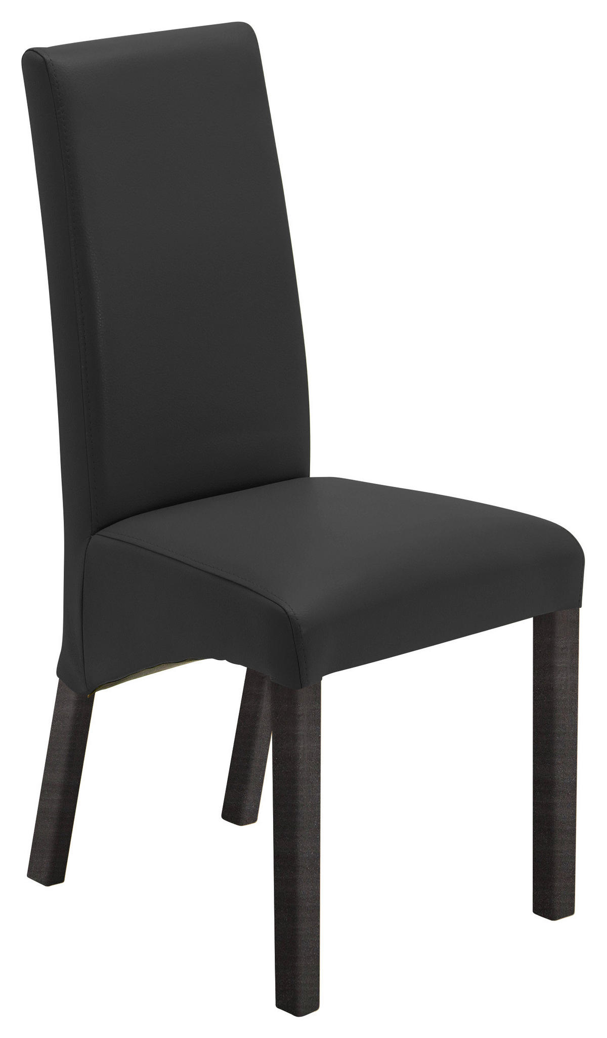 STUHL Lederlook Anthrazit, Buche Kolonial  - Anthrazit/Buche Kolonial, KONVENTIONELL, Holz/Textil (47/102/57cm) - Carryhome