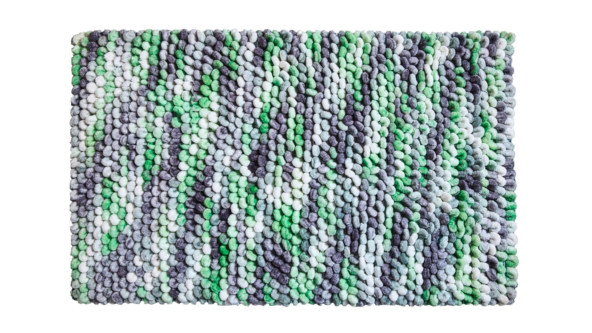 BADEMATTE Grau, Grün 60/100 cm - Grau/Grün, KONVENTIONELL, Kunststoff/Textil (60/100cm) - Grund