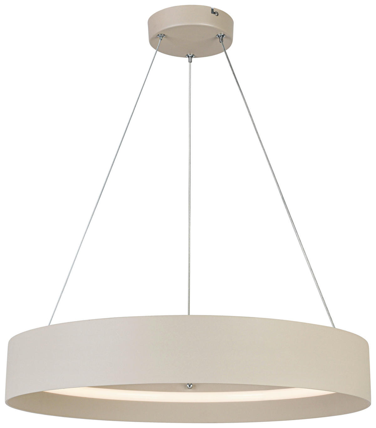 HÄNGELEUCHTE 58,4/120 cm   - Sandfarben/Weiß, Trend, Kunststoff/Metall (58,4/120cm) - Collet's Monde
