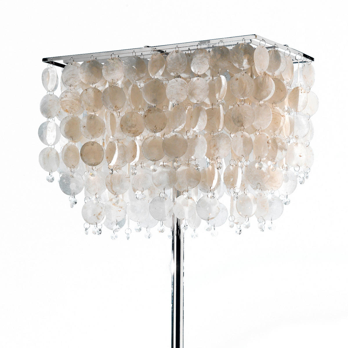 STEHLEUCHTE 30/50/155 cm    - Chromfarben/Hellgrau, Basics, Naturmaterialien/Kunststoff (30/50/155cm)