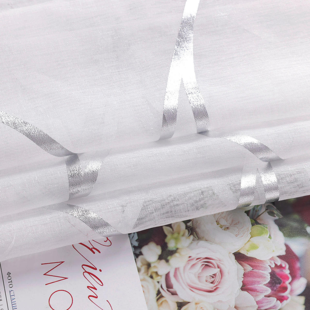 DEKOROLLO  transparent  60/130 cm    - Weiß Hochglanz, Basics, Textil (60/130cm)