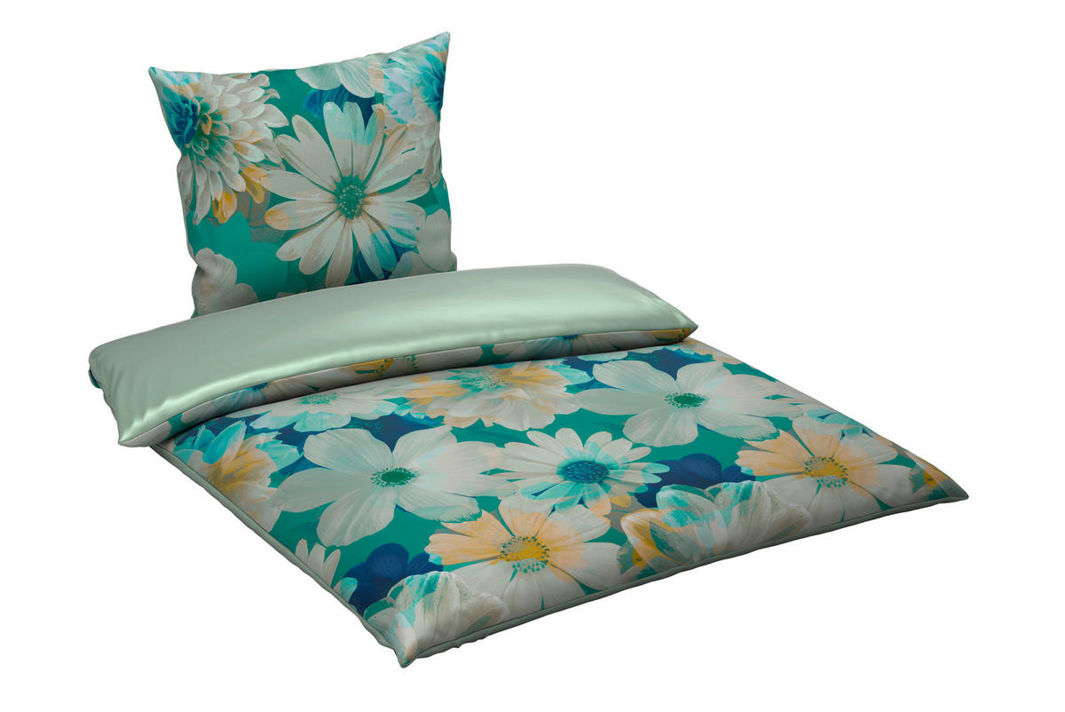 WENDEBETTWÄSCHE 135/200 cm  - Petrol, Textil (135/200cm) - Bio:Vio