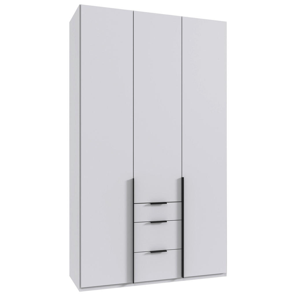 Drehtürenschrank Ny A Black, Weiß B: 135 Cm