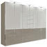 DREHTÜRENSCHRANK in Grau, Weiß - Chromfarben/Weiß, Design, Glas/Holzwerkstoff (300/216/58cm) - Novel DREHTÜRENSCHRANK in Grau, Weiß - Chromfarben/Weiß, Design, Glas/Holzwerkstoff (300/216/58cm) - Novel
