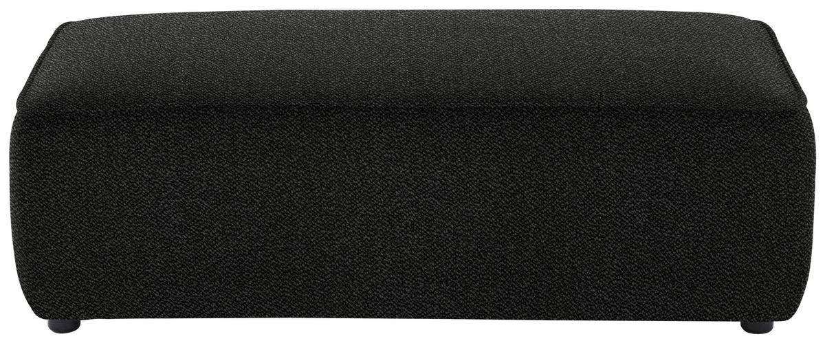 ECKSOFA in Flachgewebe Schwarz  341/164 cm  - Schwarz, Design, Kunststoff/Textil (341/164cm) - W.Schillig