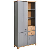 REGAL Grau, Eiche Artisan  - Graphitfarben/Eiche Artisan, KONVENTIONELL, Holzwerkstoff/Kunststoff (95/203/40cm) - Hom`in