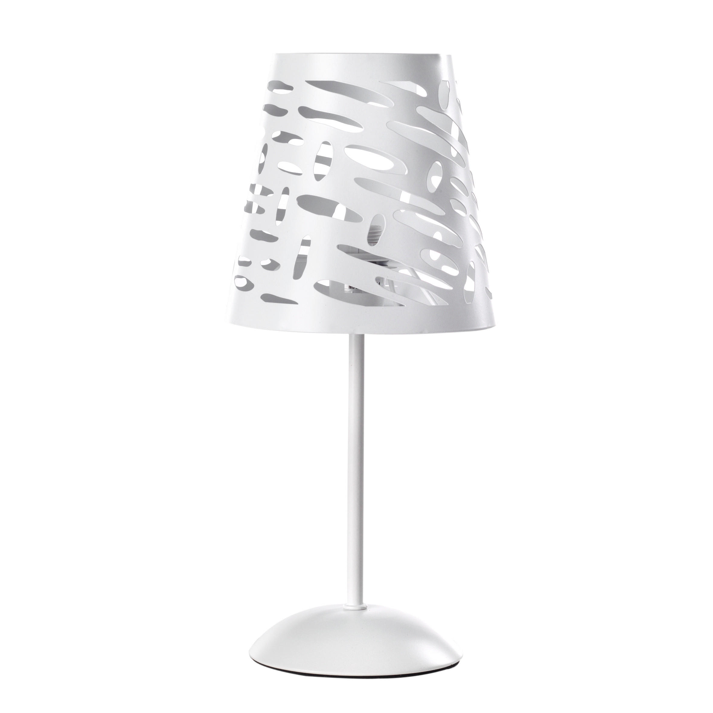 STOLNÍ LAMPA, E14, 15/38 cm  - bílá, Basics, kov (15/38cm)