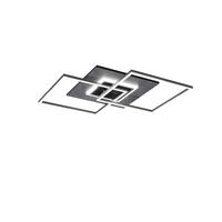 LED-DECKENLEUCHTE    61/61/8 cm  - Schwarz, Design, Holz/Stein (61/61/8cm) - Waldwelt