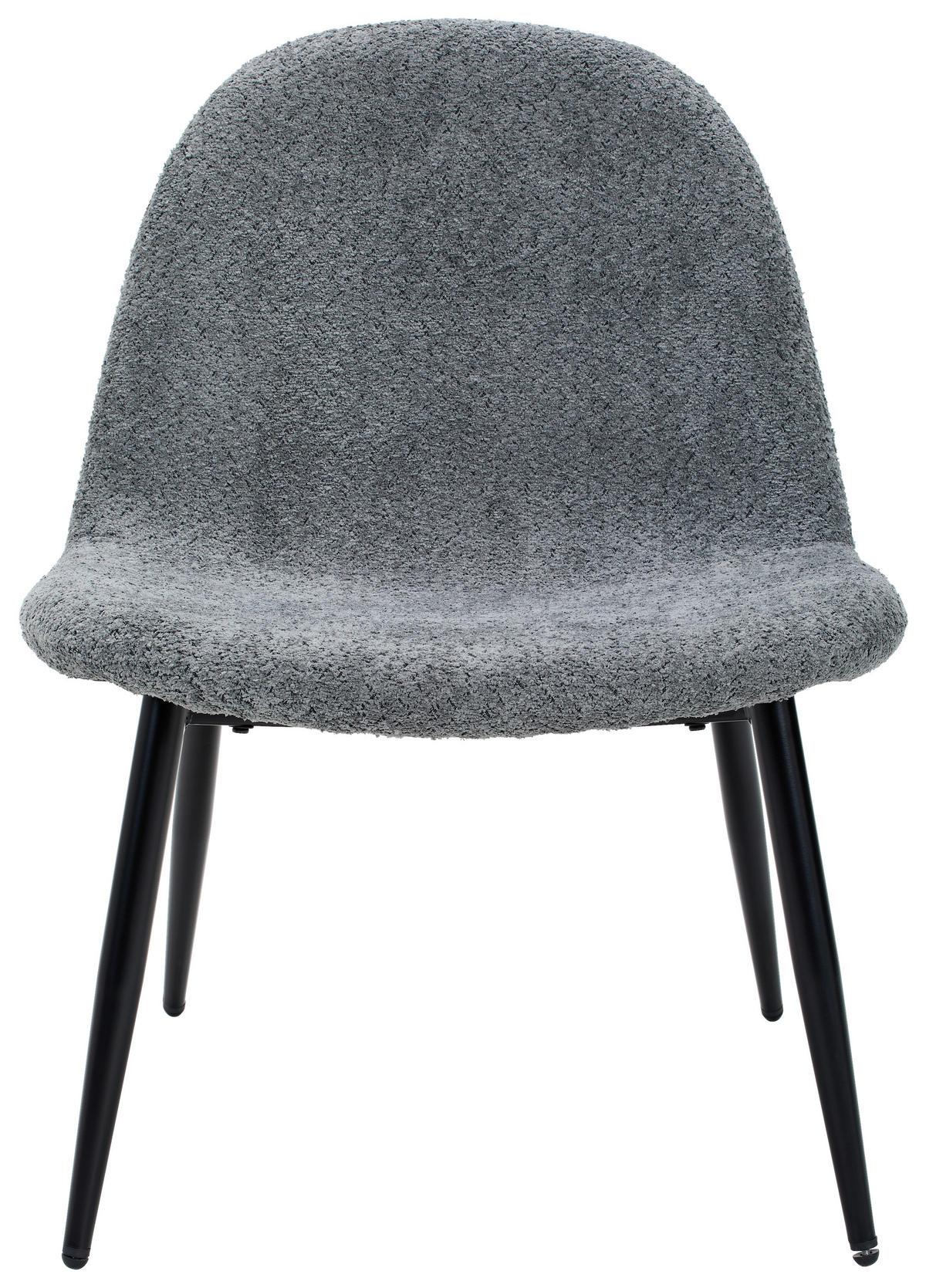 SESSEL in Bouclé Grau, Schwarz  - Schwarz/Grau, Design, Holz/Textil (63/82/74cm) - Livetastic