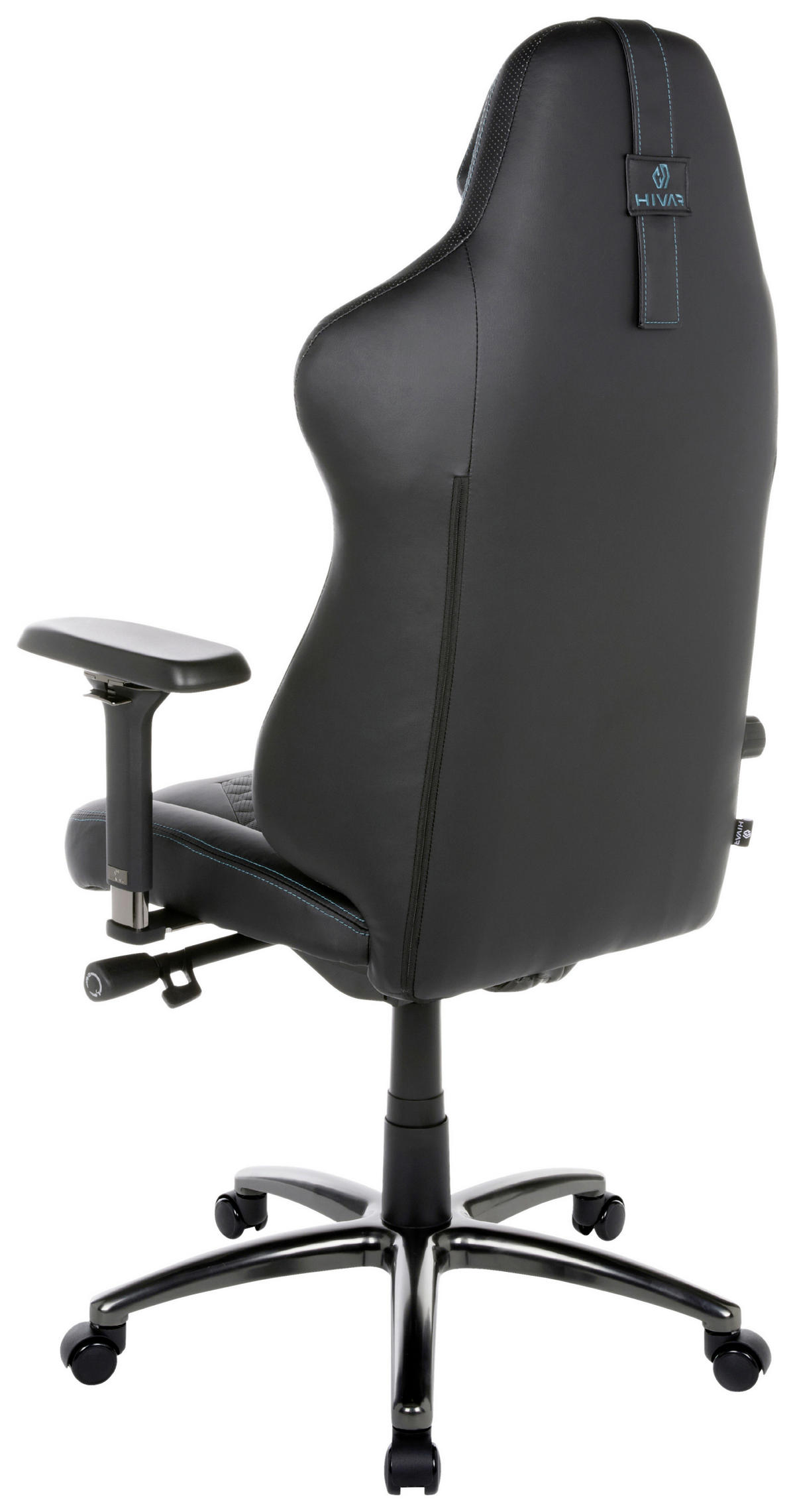 ORBICAL Onyx Obsidian Schwarz, Pastellblau, Schwarz Hochglanz Metall, Textil   - Schwarz Hochglanz/Pastellblau, LIFESTYLE, Textil/Metall (79/142/77cm) - HIVAR