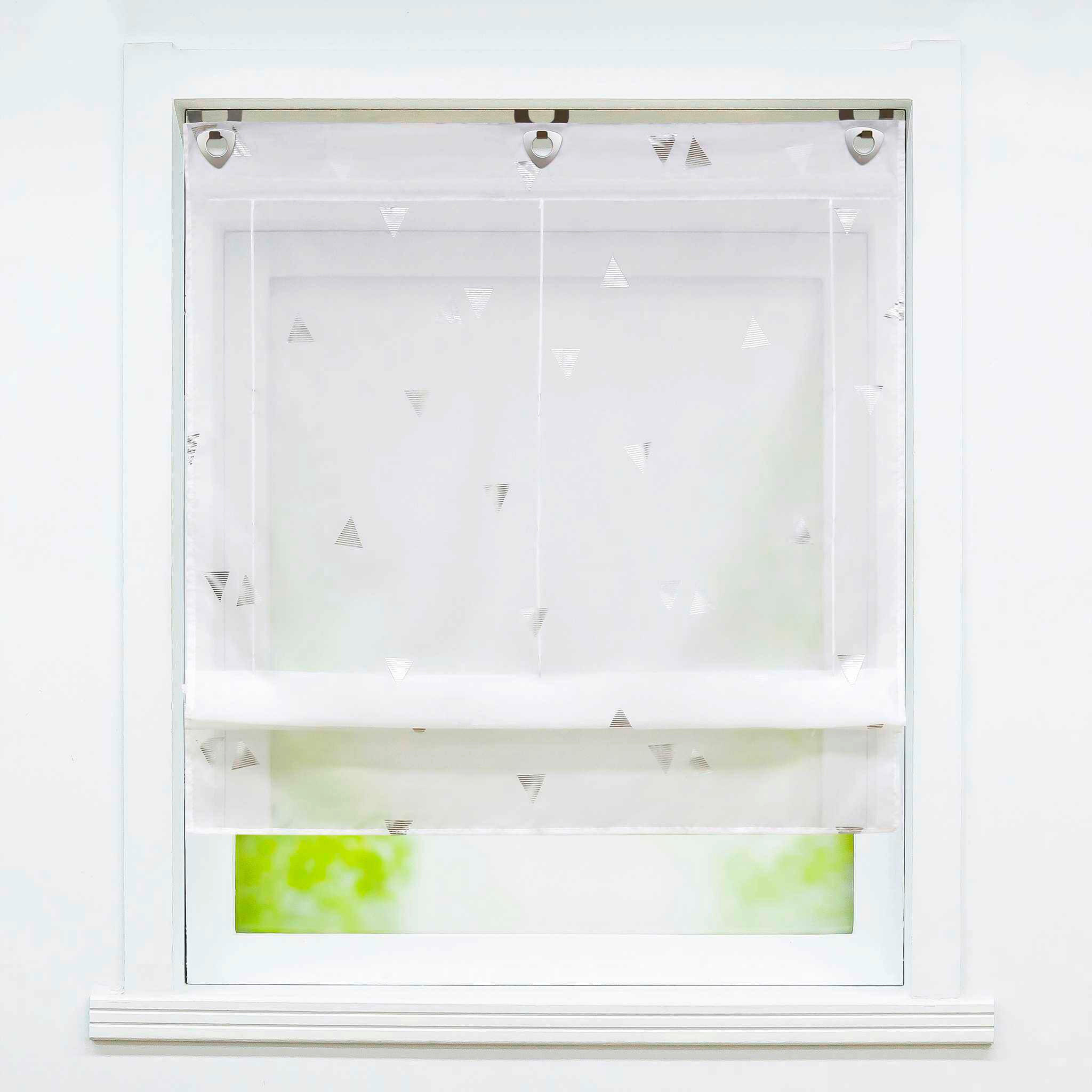 FALTROLLO  transparent  80/130 cm    - Silberfarben/Weiß, Basics, Textil (80/130cm)