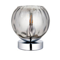 TISCHLEUCHTE 15/15.6 cm   - Chromfarben/Schwarz, Basics, Glas/Metall (15/15.6cm) - ENDON