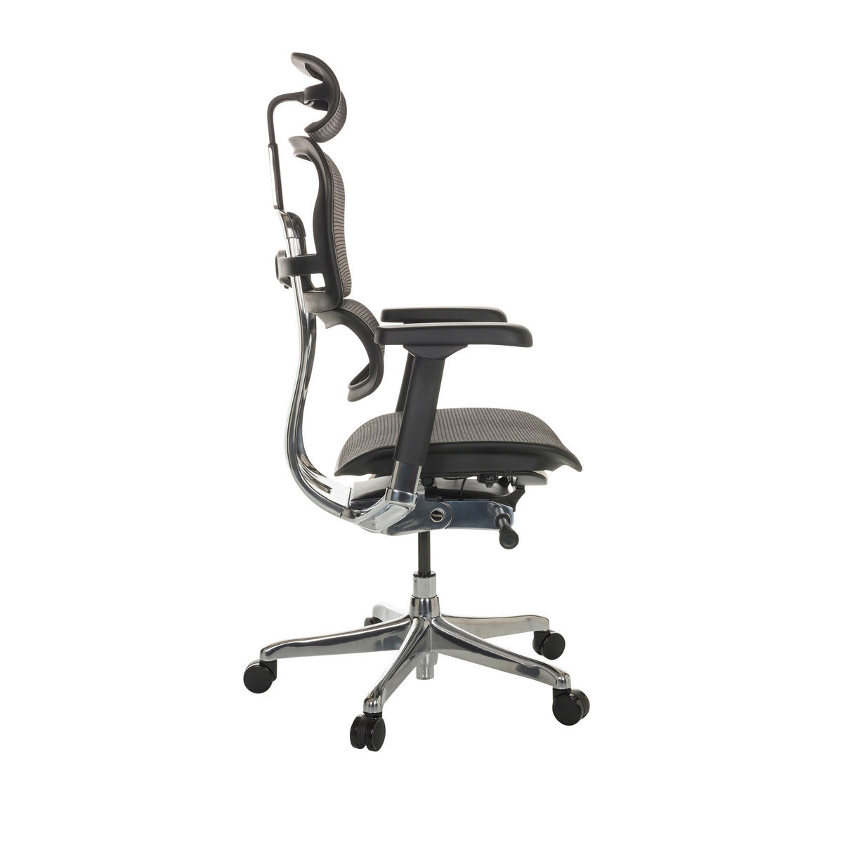 SNURRSTOL  i nät svart  - silver/svart, Basics, metall/textil (69/119-144/65cm) - MID.YOU