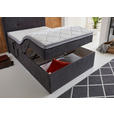 BOXSPRINGBETT 120/200 cm  in Grau  - Schwarz/Grau, KONVENTIONELL, Kunststoff/Textil (120/200cm) - Carryhome