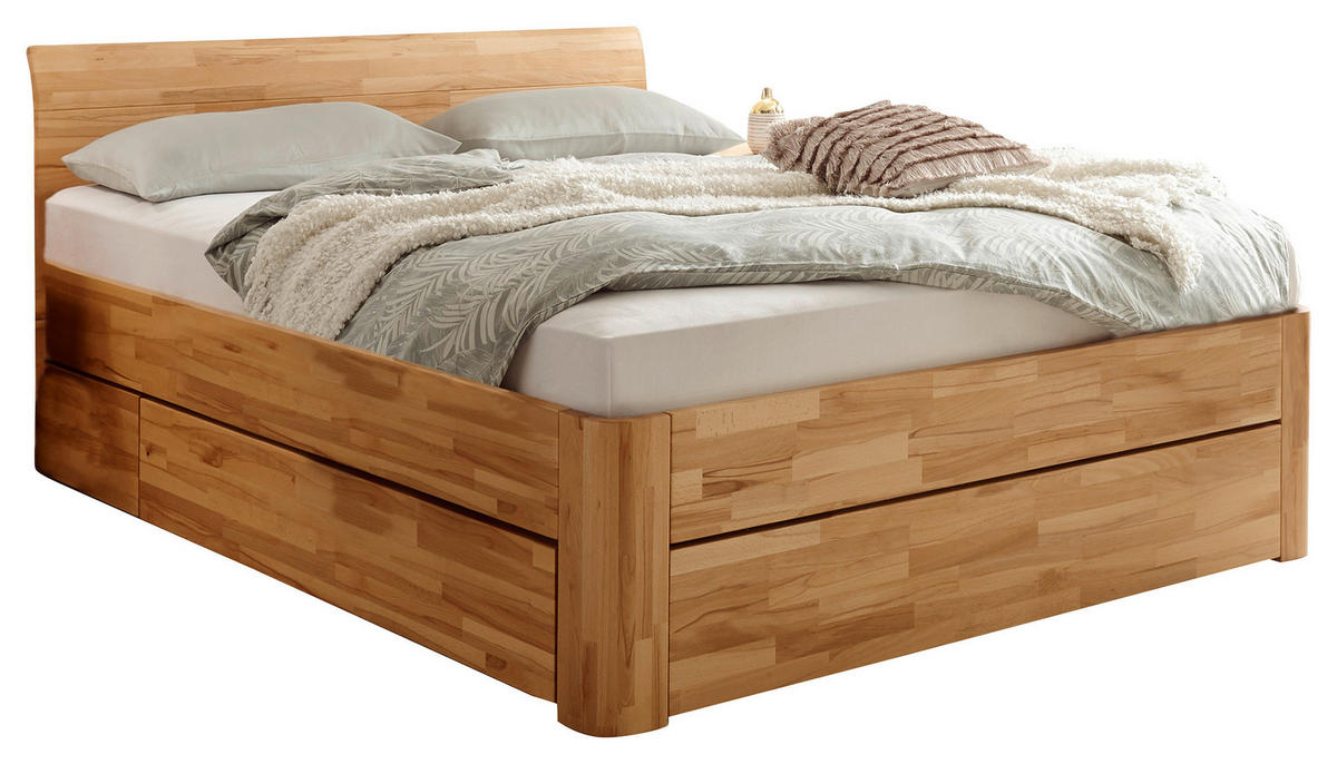 STAURAUMBETT 140/200 cm  in Buchefarben  - Buchefarben, Design, Holz (140/200cm) - Hasena