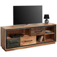 LOWBOARD in 160/60/40 cm - Dunkelgrau/Schwarz, Trend, Holz/Metall (160/60/40cm) - Landscape