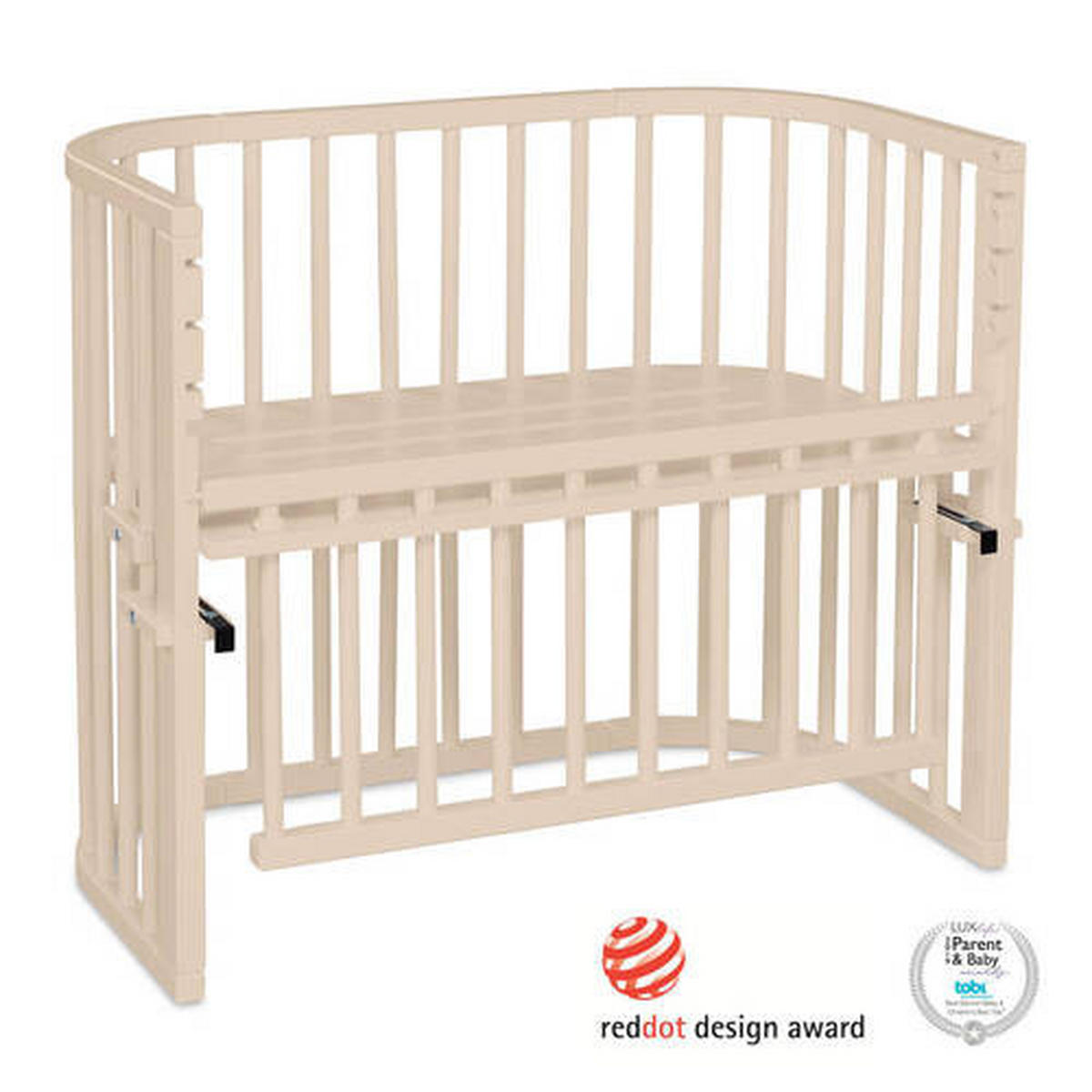 BEISTELLBETT 96/56,50/79 cm  - Beige, Basics, Holz (96/56,50/79cm) - Babybay
