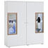 HIGHBOARD 120/140/37 cm - Eichefarben/Weiß, Design, Glas/Holzwerkstoff (120/140/37cm) - Novel HIGHBOARD 120/140/37 cm - Eichefarben/Weiß, Design, Glas/Holzwerkstoff (120/140/37cm) - Novel