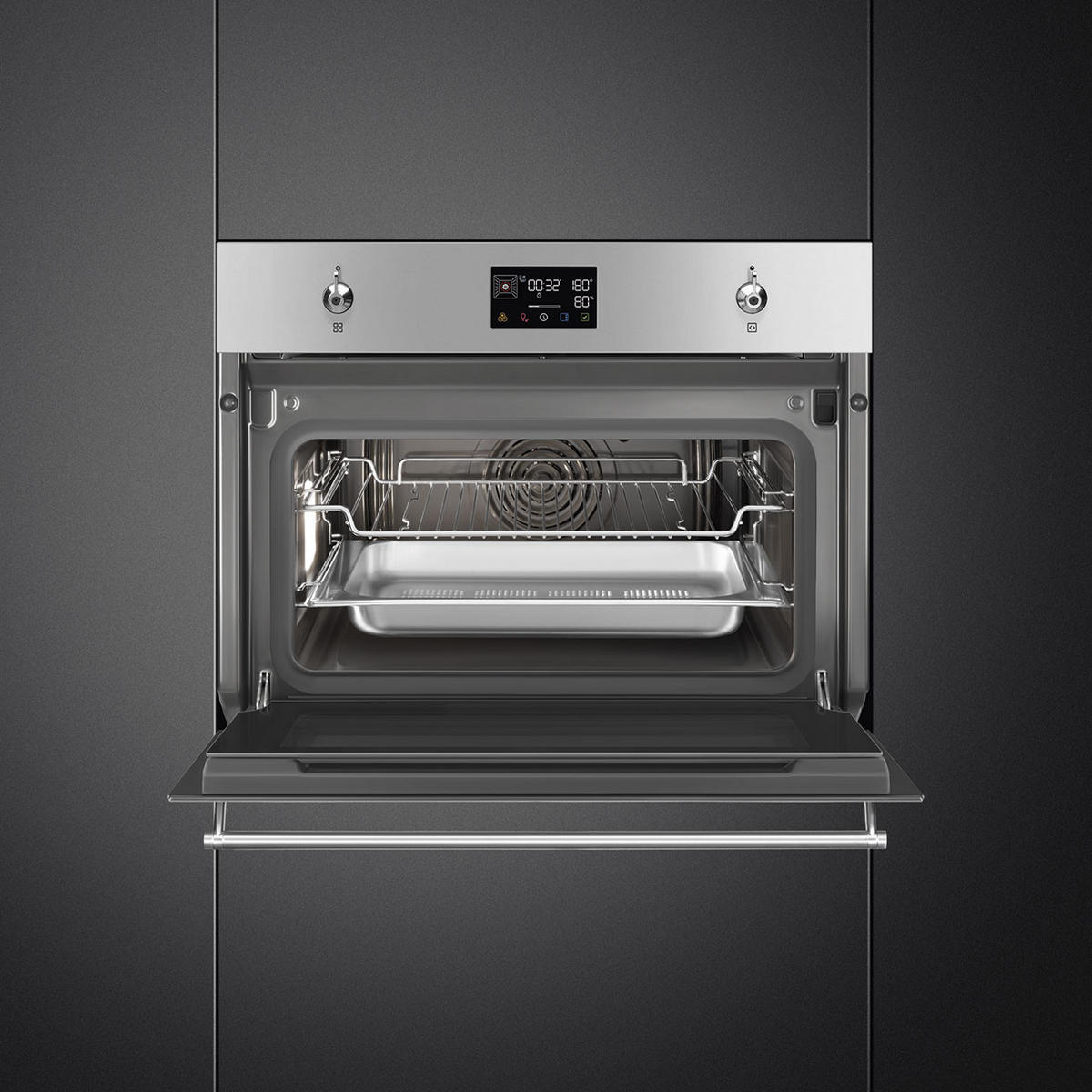 KOMPAKTBACKOFEN SO4302S3X  - Edelstahlfarben, Basics, Metall (59,7/45,4/54,8cm) - SMEG