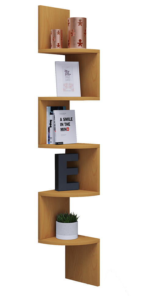 Eckregal Inkl. Wandmontage Mintis B: 19,6 Cm Buche Dekor