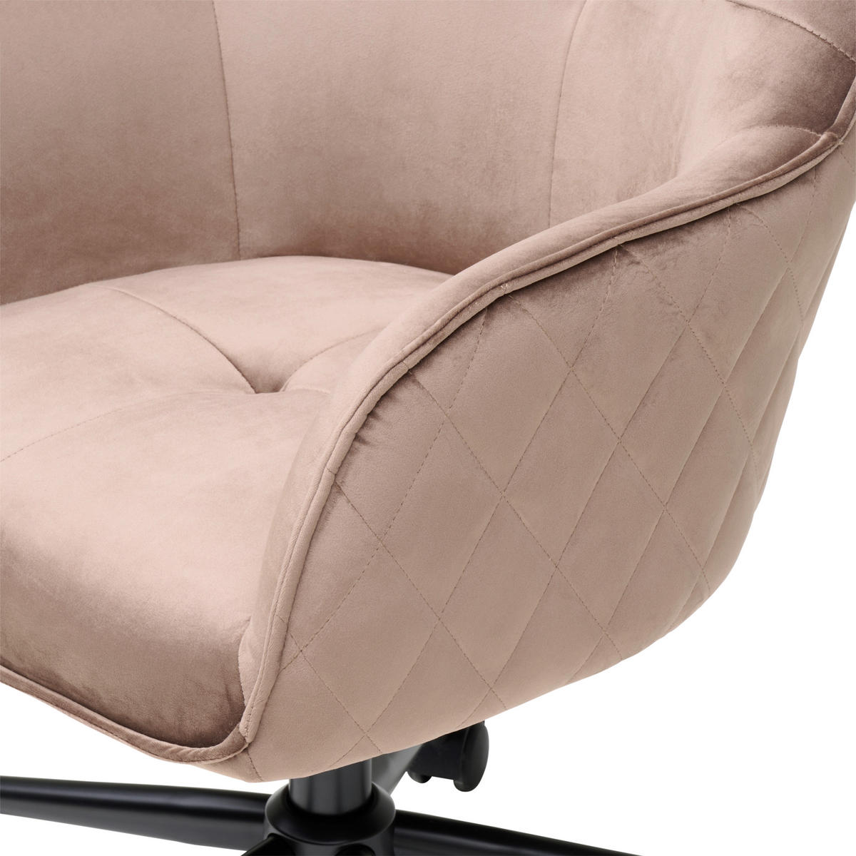 VRTLJIVI STOL kovina, tekstil rjava, črna  - črna/rjava, Moderno, kovina/umetna masa (58/82/90/62cm) - MID.YOU