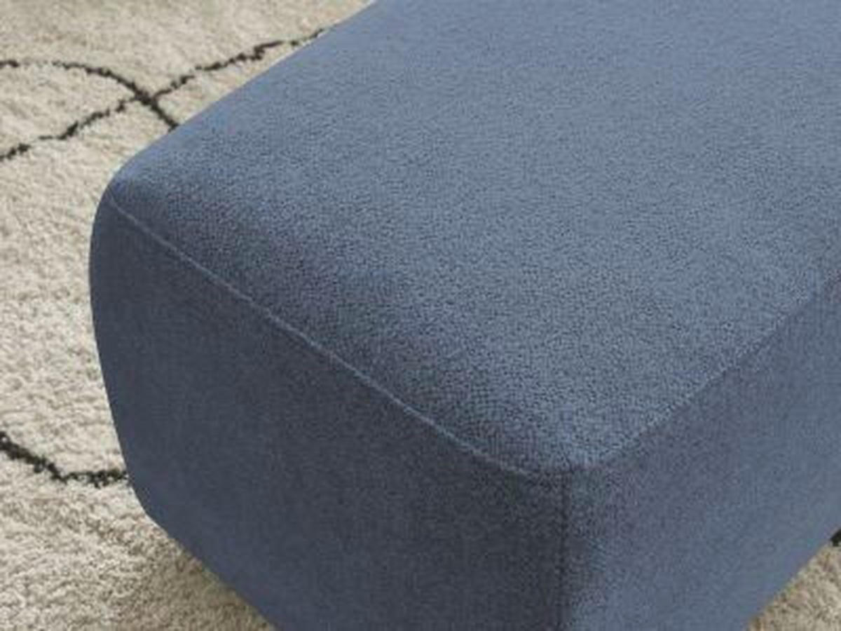 HOCKER ATILLA Flachgewebe Blau  - Blau/Schwarz, MODERN, Kunststoff/Textil (92/44/48cm)