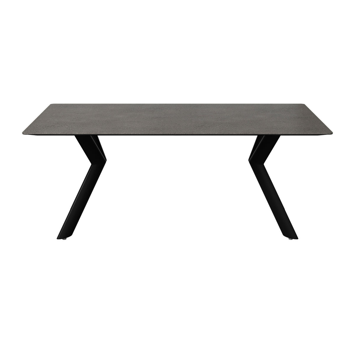 GARTENTISCH Metall, Stein Anthrazit, Grau rechteckig  - Anthrazit/Grau, MODERN, Stein/Metall (200/100/76cm) - Amatio