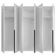 DREHTÜRENSCHRANK  in Weiß  - Schwarz/Weiß, MODERN, Holzwerkstoff/Kunststoff (270/225/52cm) - Carryhome