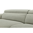 ECKSOFA Beige Mikrofaser Rücken echt, Relaxfunktion, Kopfteilverstellung  - Beige/Schwarz, Design, Holz/Textil (172/256cm) - Carryhome